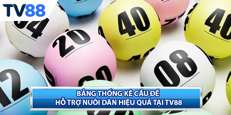 Bảng thống kê cầu đề hỗ trợ nuôi dàn hiệu quả tại TV88