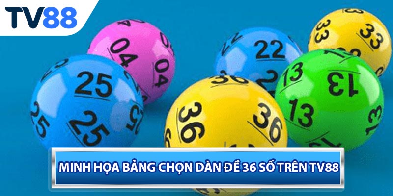 Minh họa bảng chọn dàn đề 36 số trên TV88